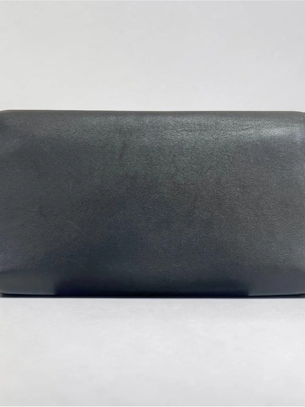 Saint Laurent Black Leather YSL Logo Envelope Clutch
